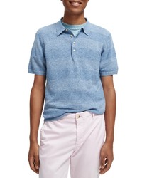 Scotch & Soda Stripe Polo Shirt In Blue At Nordstrom