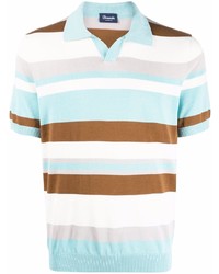 Drumohr Stripe Print Polo Shirt