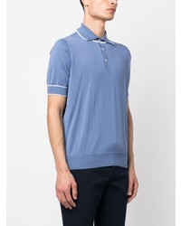 Brunello Cucinelli Striped Edge Cotton Polo Shirt