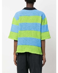 Sunnei Striped Knitted Polo Shirt