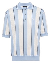 Prada Striped Knitted Polo Shirt