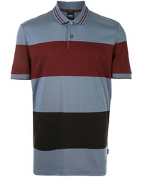 BOSS Striped Short Sleeved Polo Shirt