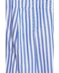 Veronica Beard Ruched Stripe Shirtdress