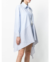 Ava Adore Striped Asymmetric Hem Shirt Dress