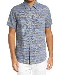 Rails Fairfax Relaxed Fit Stripe Short Sleeve Button Up Shirt In Normandy Stripe At Nordstrom