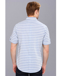 DKNY Jeans Ss Horizontal Stripe Slim Fit Shirt City Press