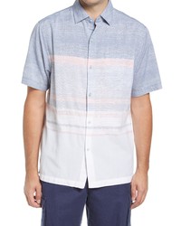 Tommy Bahama Oceana Stripe Short Sleeve Button Up Shirt
