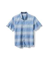 Tommy Bahama Ombre Short Sleeve Cotton Button Up Shirt