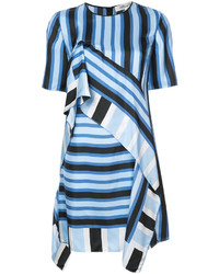 Dvf Diane Von Furstenberg Ruffled Striped Dress