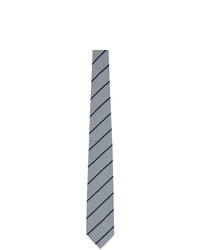 Dunhill Blue Silk Tri Color Stripe Tie