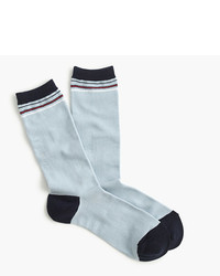 Light Blue Horizontal Striped Socks
