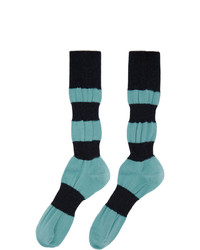 Homme Plissé Issey Miyake Blue Panelled Socks