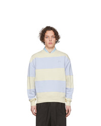 JW Anderson Blue And Off White Striped Sweatshirt