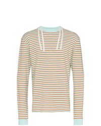 Vyner Articles Stripe Drawstring Cotton Sweatshirt