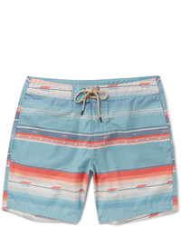 Faherty Mid Length Striped Swim Shorts