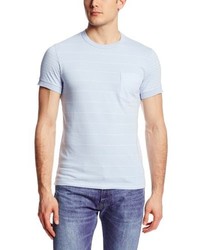 Light Blue Horizontal Striped T-shirt