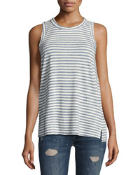 Current/Elliott The Muscle Striped Tee Blue