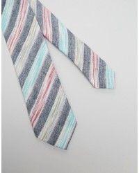 Asos Brand Slim Tie In Multi Color Stripe