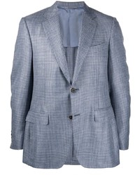 Canali Houndstooth Pattern Single Breasted Blazer