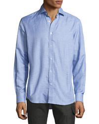 Ralph Lauren Houndstooth Dress Shirt Blue