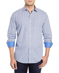 Bugatchi Classic Fit Houndstooth Sport Shirt