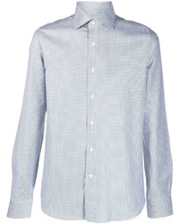 Canali Houndstooth Pattern Shirt