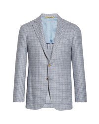 Canali Fit Houndstooth Silk Wool Sport Coat