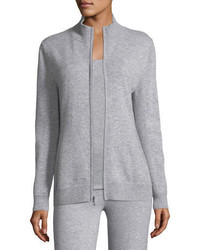 Neiman Marcus Cashmere Collection Cashmere Zip Front Jacket