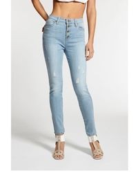 Otis 1981 High Rise Button Front Skinny Jeans In Wash