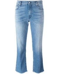 7 For All Mankind Raw Hem Cropped Jeans