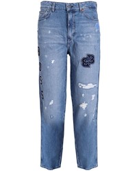 BOSS All Over Logo Patch Jeans
