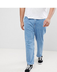 ASOS DESIGN Asos Plus Skater Jeans In Mid Wash Blue
