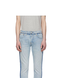 Levis Blue 512 Slim Wrong Side Out Jeans