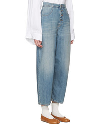 MM6 MAISON MARGIELA Blue Carryover Wide Leg Crop Jeans