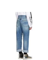 R13 Blue Crossover Jeans