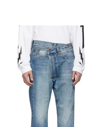 R13 Blue Crossover Jeans