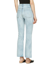 Helmut Lang Blue High Rise Crop Jeans