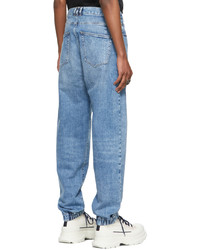 Balmain Blue Low Crotch Jog Jeans