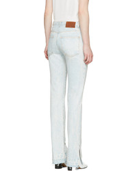 MSGM Blue Marbled Wash Vented Cuffs Jeans