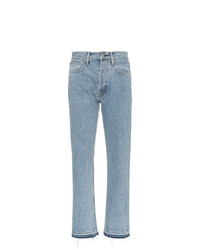 Helmut Lang Blue Mid Rise Straight Leg Jeans