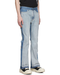 C2h4 Blue Paneled Jeans