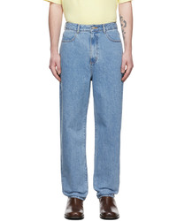 AMOMENTO Blue Recycled Cotton Round Jeans