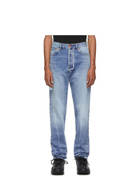 Heron Preston Blue Regular 5 Pocket Jeans