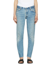 RE/DONE Blue Relaxed Crop Jeans