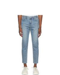 Solid Homme Blue Slim Cropped Jeans