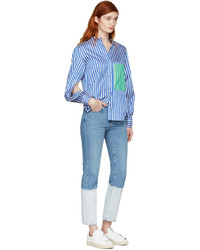 Ports 1961 Blue Two Tone Jeans