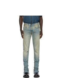 Off-White Blue Vintage Split Slim Fit Jeans