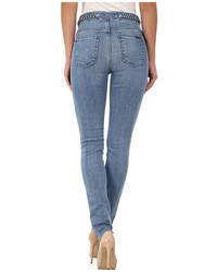 7 For All Mankind Braided Skinny In Light Blue Hue