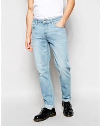 Asos Brand Stretch Slim Jeans In Light Blue Wash