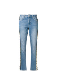Kappa Branded Stripe Slim Fit Jeans